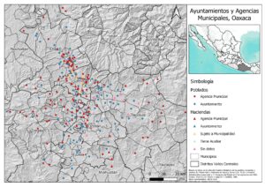 Ayuntamientos y Agencias Municipales, Oaxaca. Elaborado por Daniela Osorio Crespo